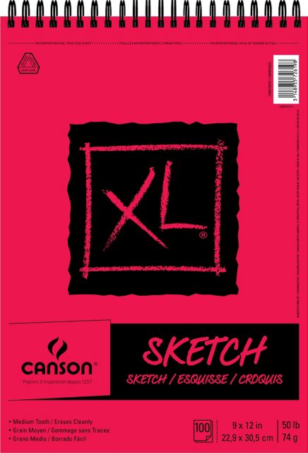 XL SKETCH WIREBOUND 9X12 50 SHEETS