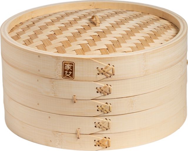 Joyce Chen 3-Tier 12 Bamboo Steamer Baskets - ONLINE ONLY